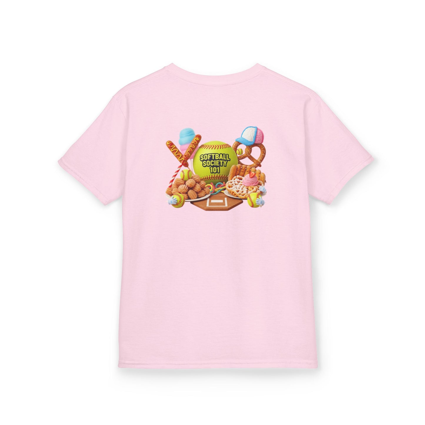 Softballl Society 101 Youth Fair Food Tee
