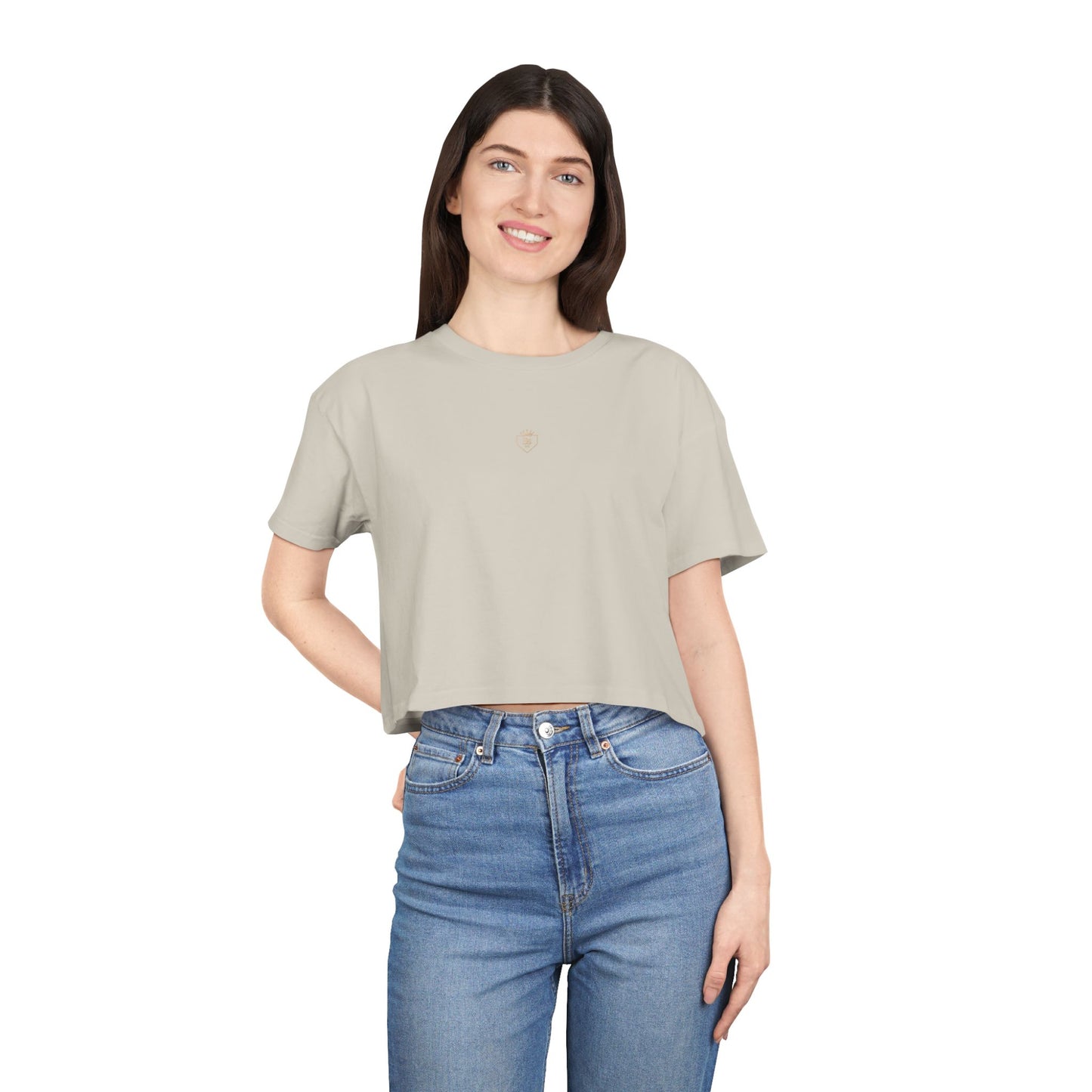 Cropped Tee - Bone (Adult)