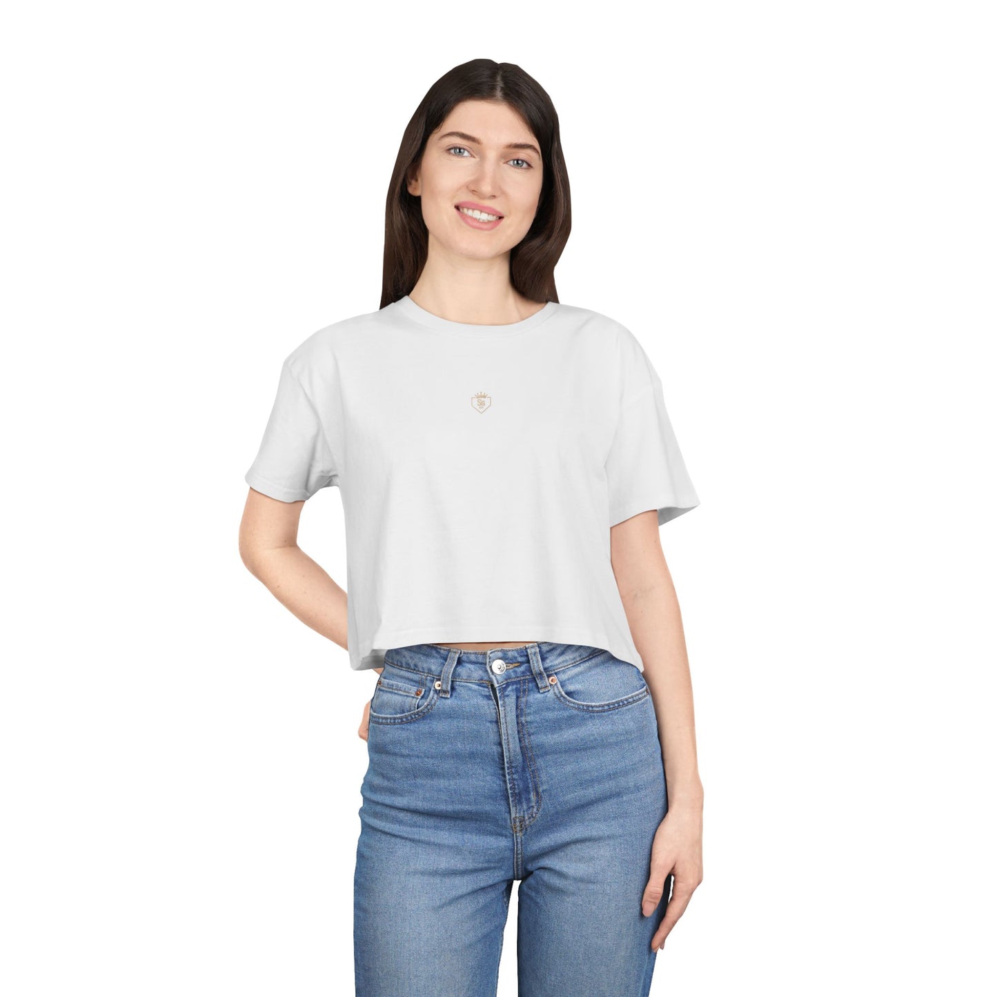 Cropped Tee - White (Adult)