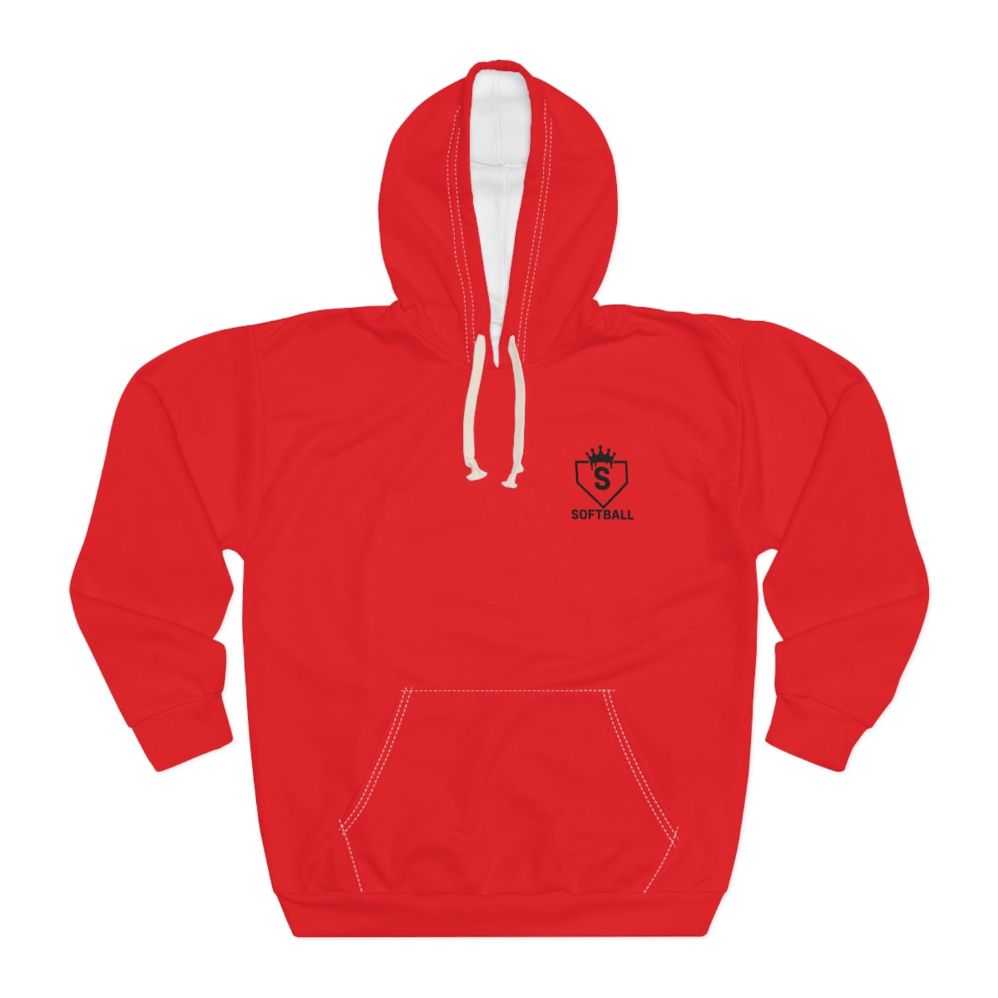 Softball Society 101 Adult Red Hoodie
