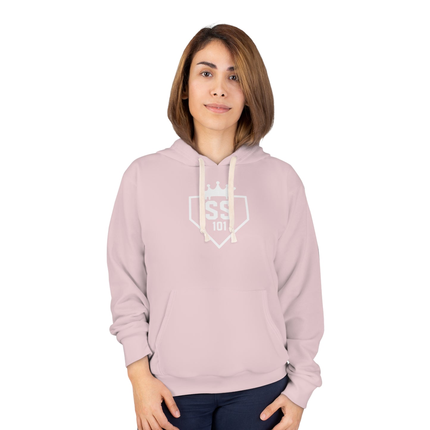 Softball Society 101 Adult Pink Logo Hoodie