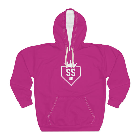 Softball Society 101 Adult Hot Pink Logo Hoodie