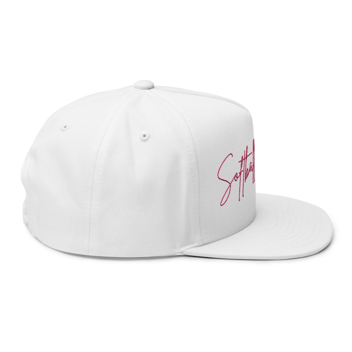 Softball Society Flat Bill Cap – Embroidered Script Snapback