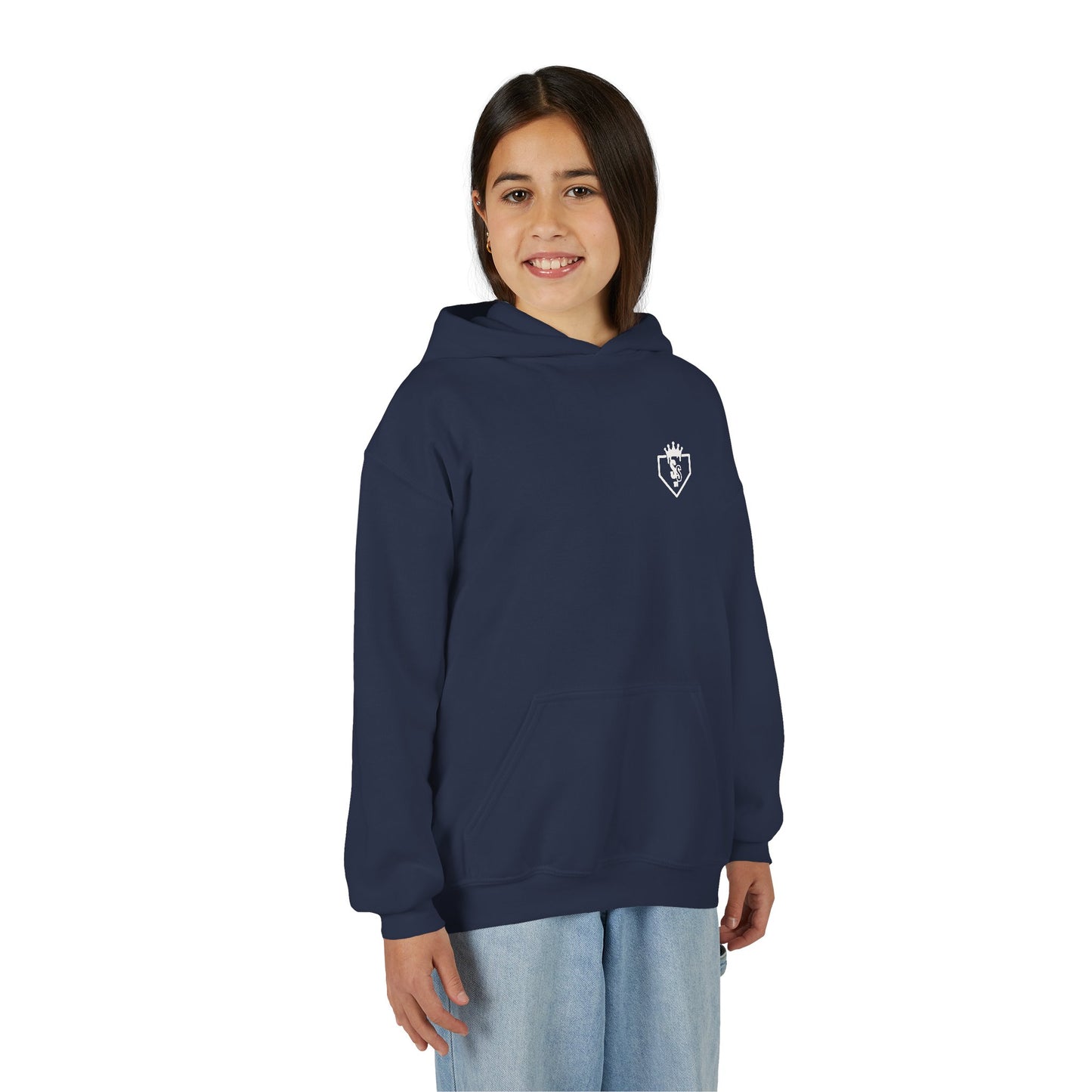 Softball Society 101 Youth Bold Hoodie White