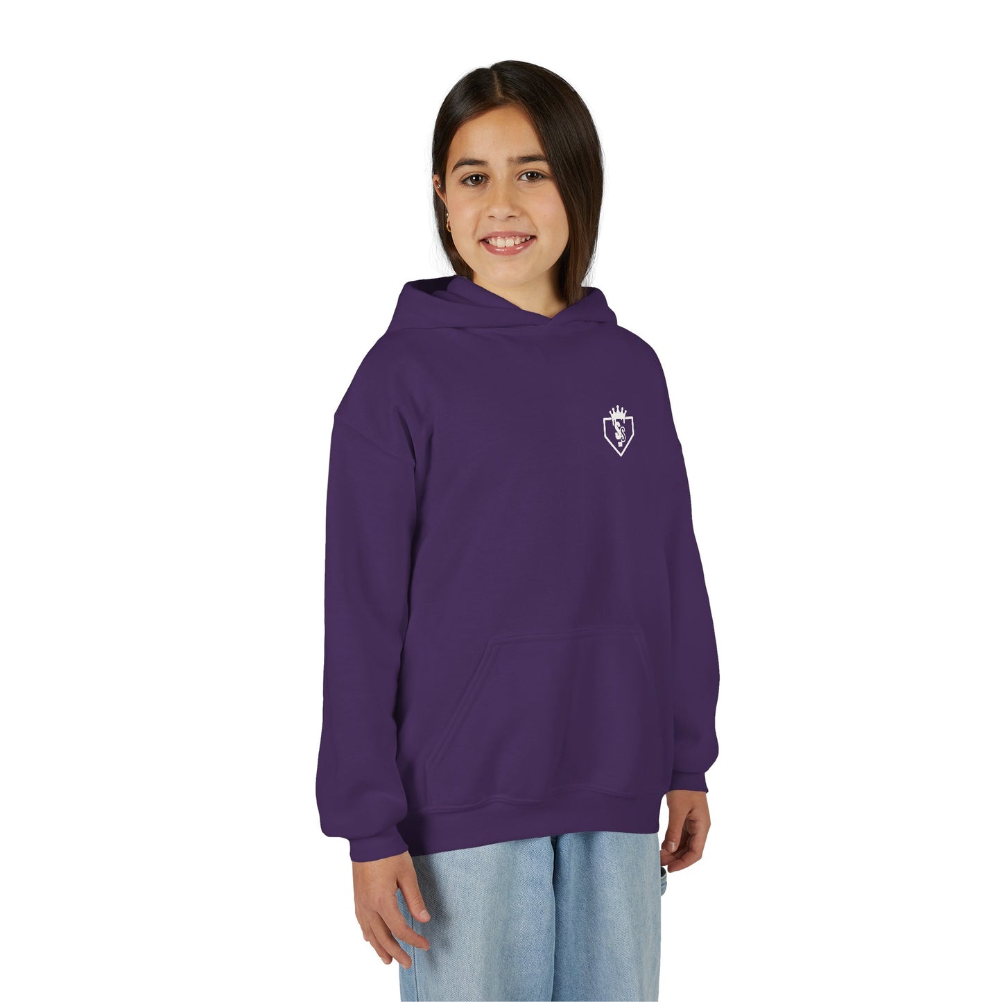 Softball Society 101 Youth Bold Hoodie White