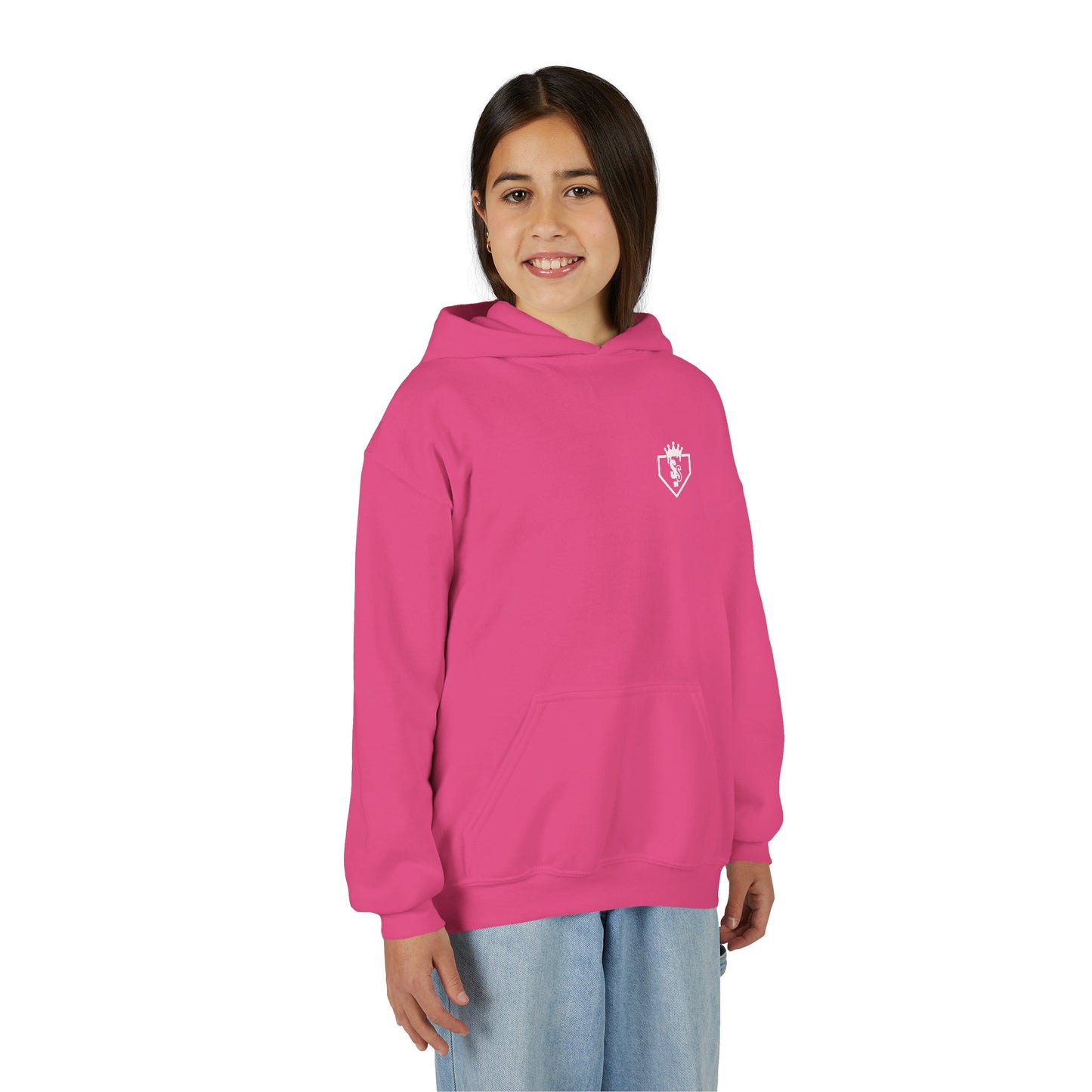 Softball Society 101 Youth Bold Hoodie White
