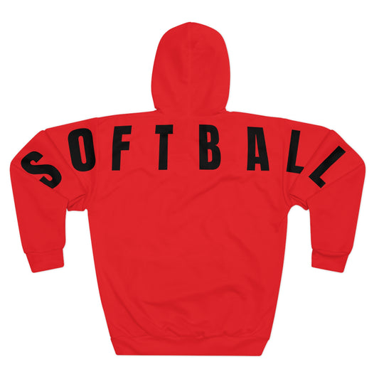Softball Society 101 Adult Red Hoodie