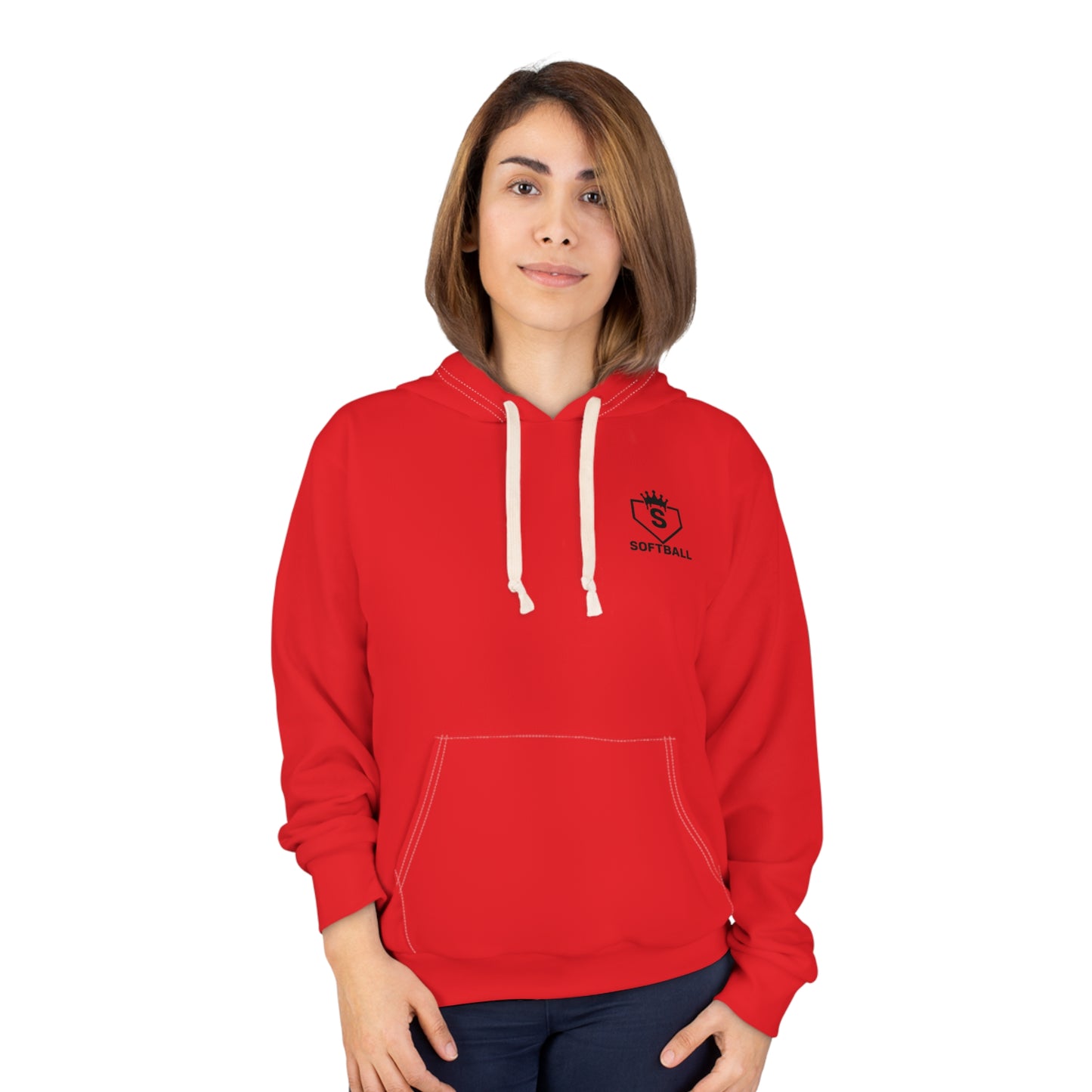 Softball Society 101 Adult Red Hoodie