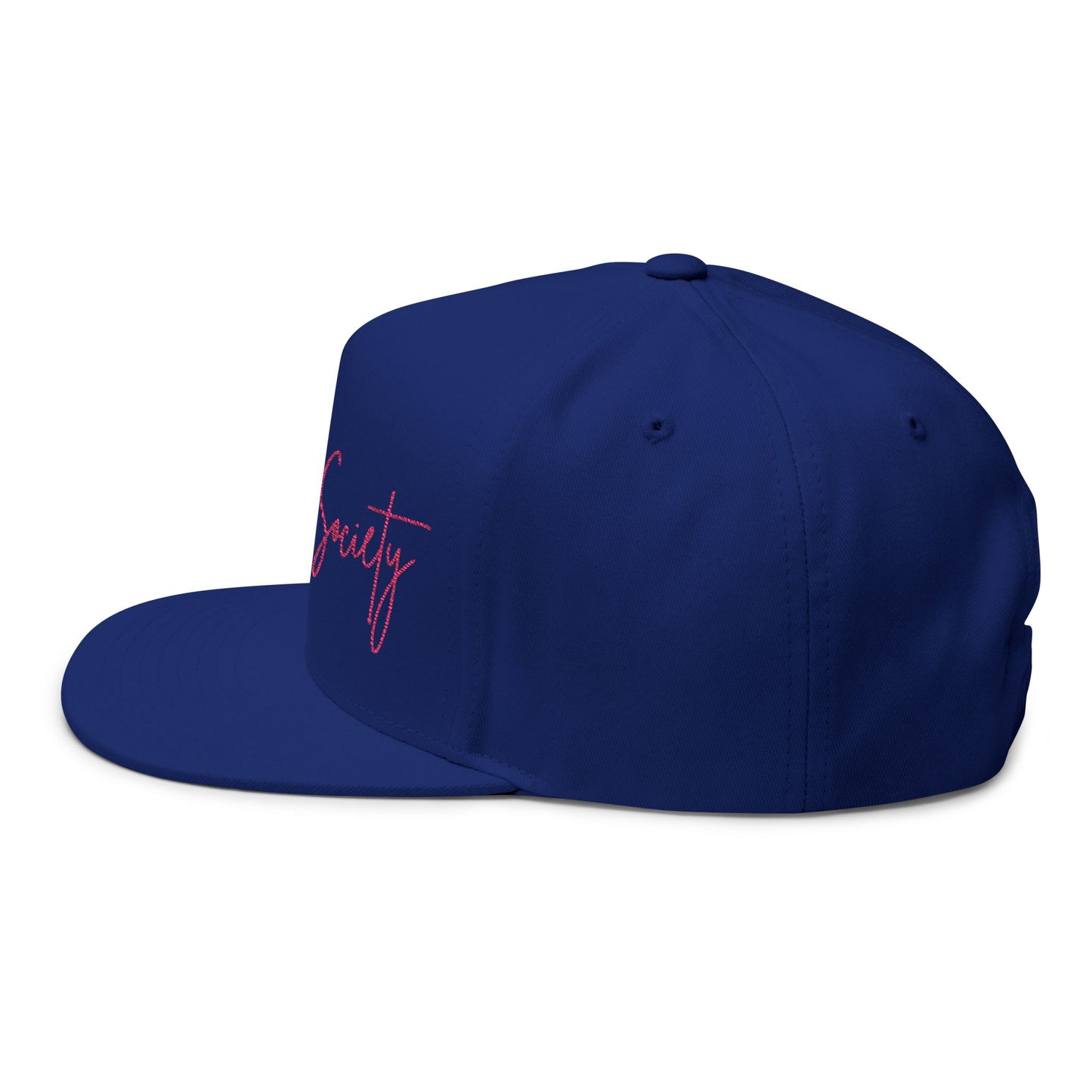 Softball Society Flat Bill Cap – Embroidered Script Snapback