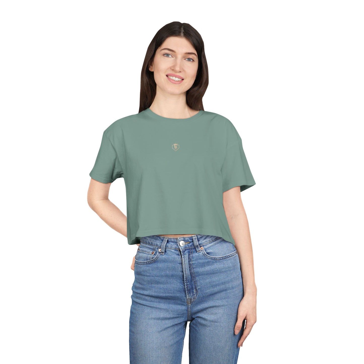 Cropped Tee - Sage (Adult)