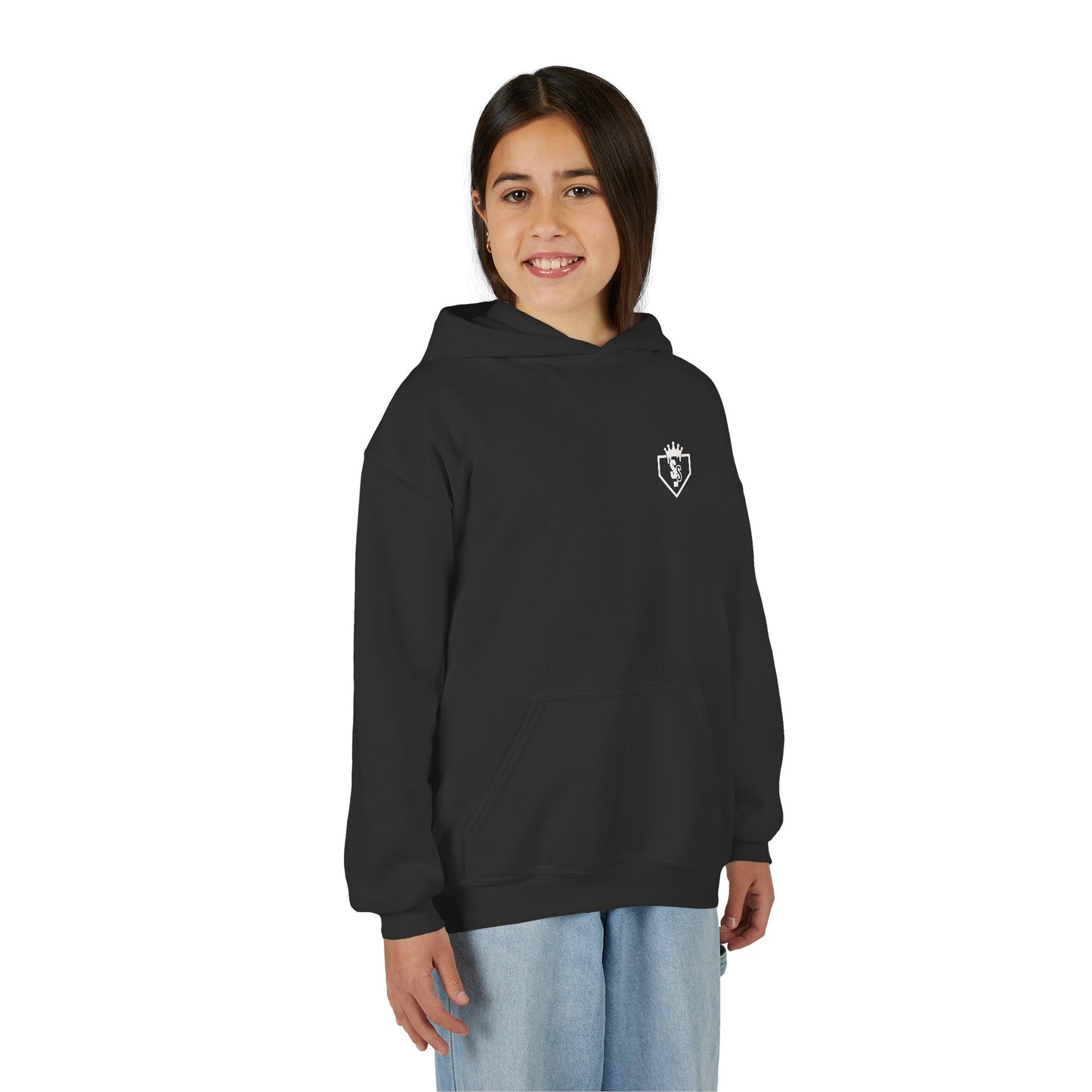 Softball Society 101 Youth Bold Hoodie White