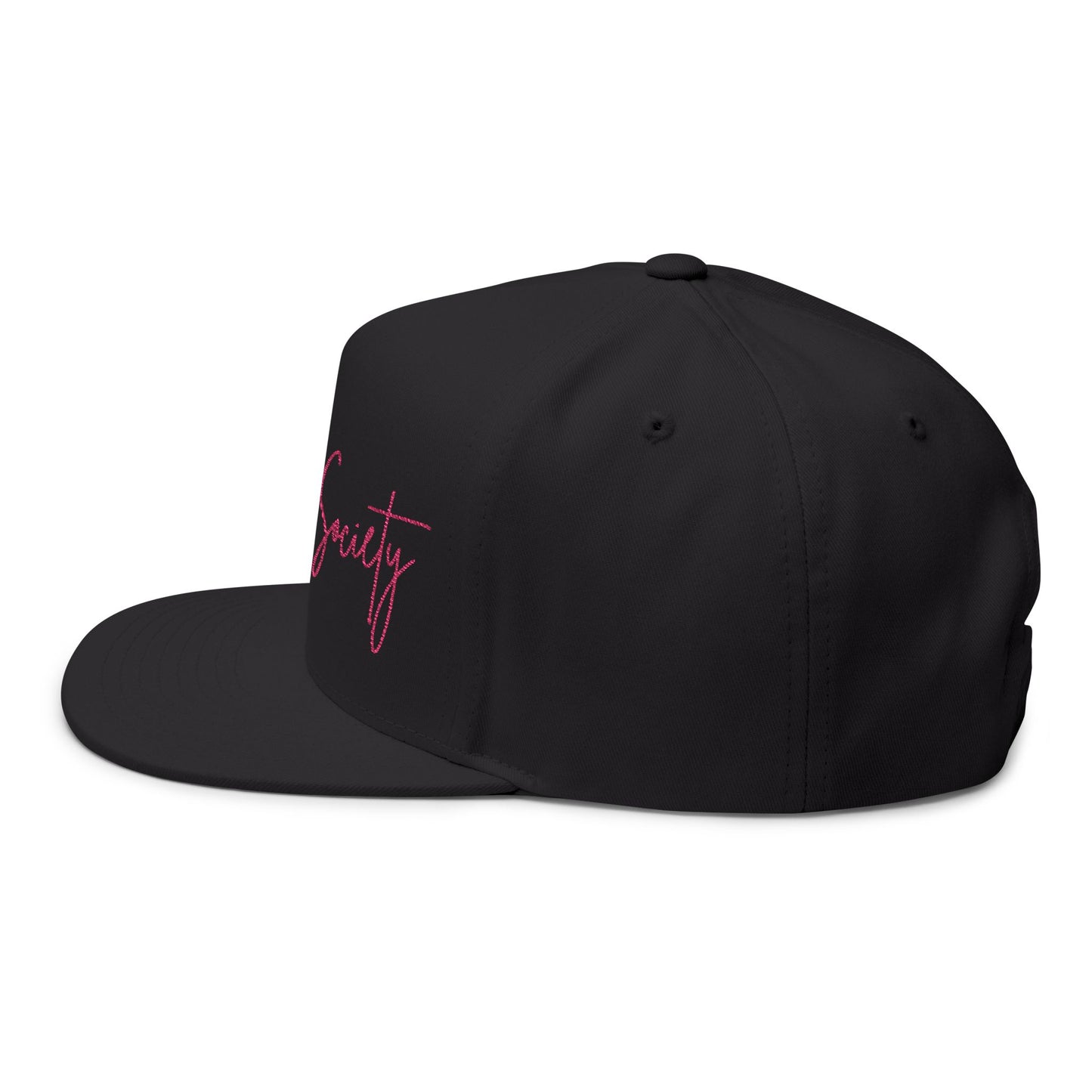 Softball Society Flat Bill Cap – Embroidered Script Snapback