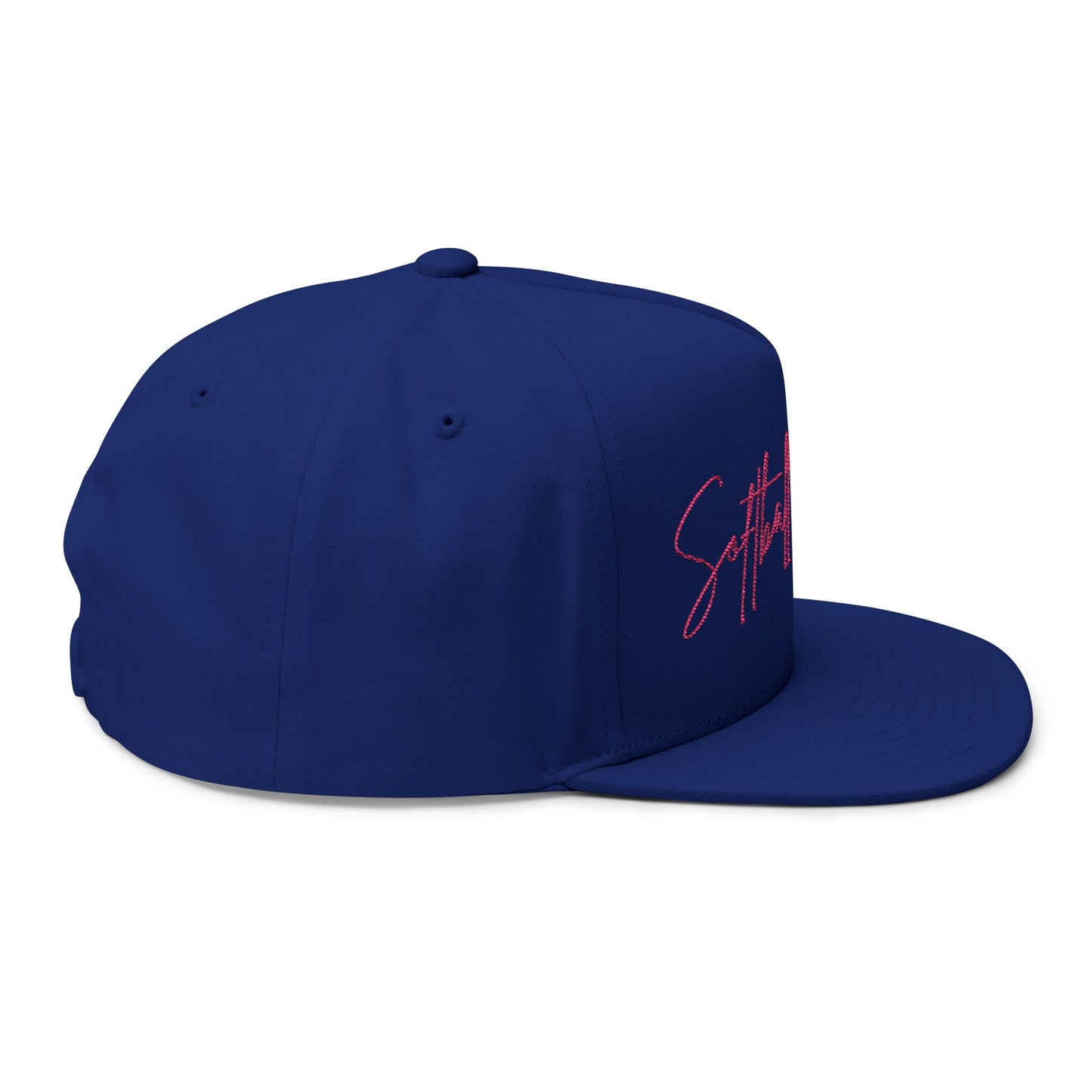 Softball Society Flat Bill Cap – Embroidered Script Snapback