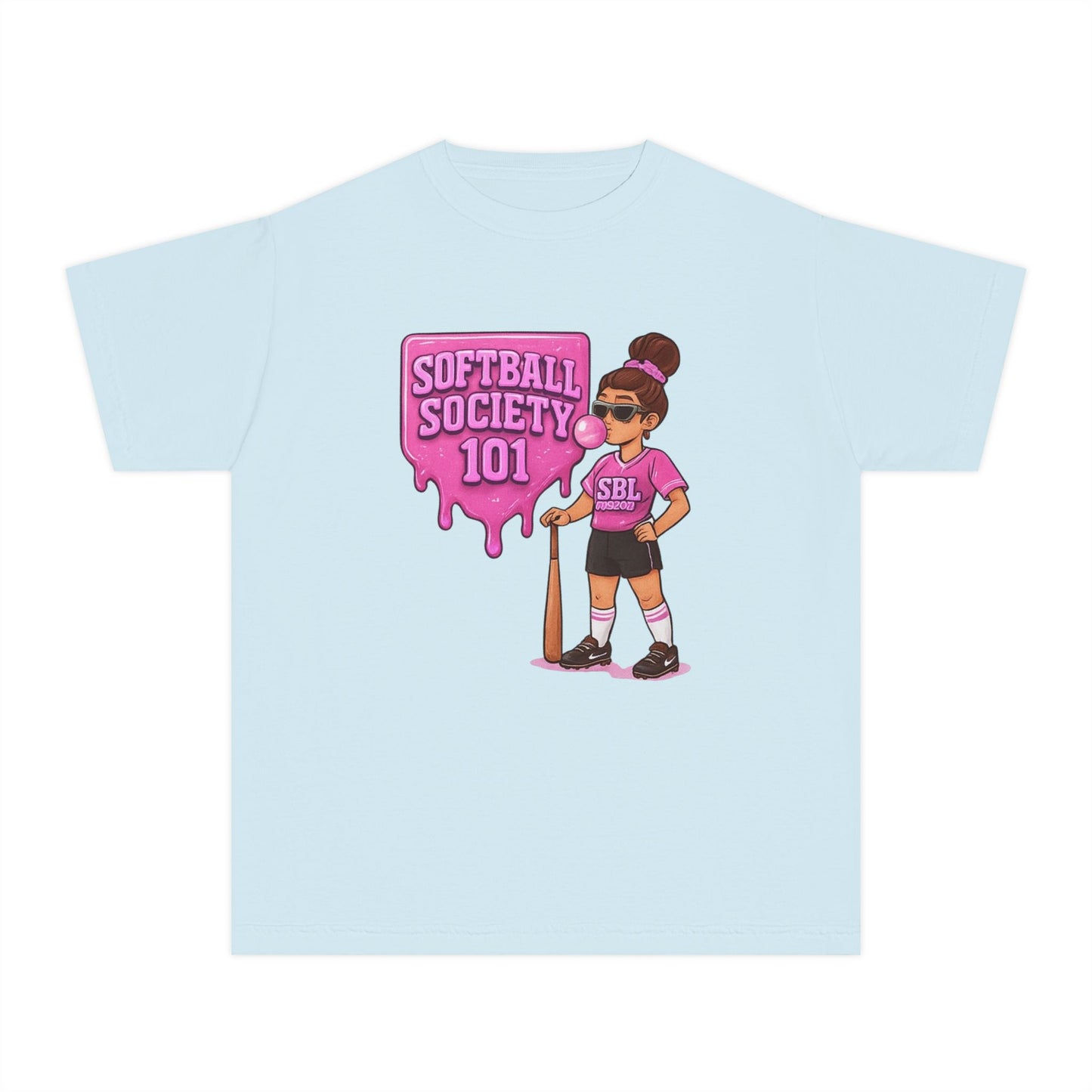 Softball Society Youth Bubble Gum Tee