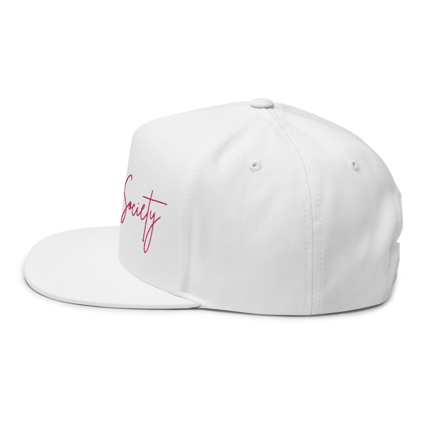 Softball Society Flat Bill Cap – Embroidered Script Snapback