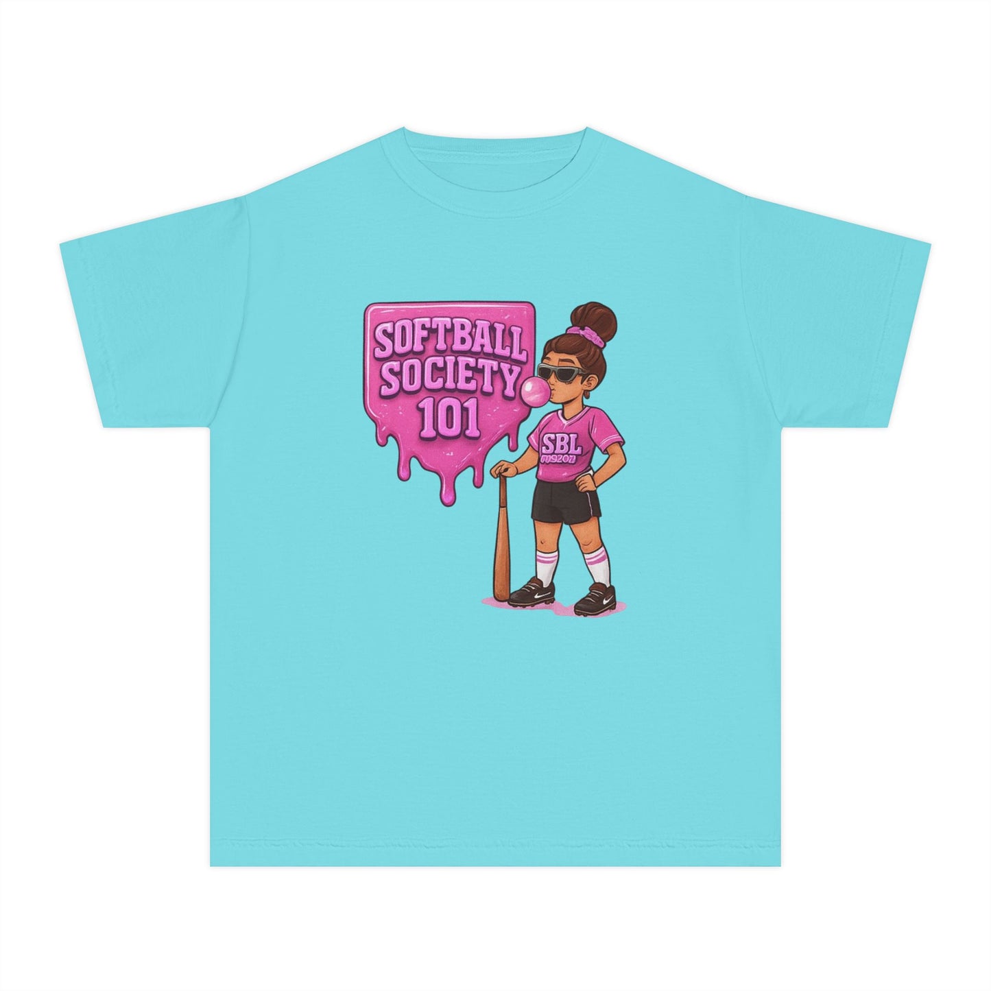 Softball Society Youth Bubble Gum Tee