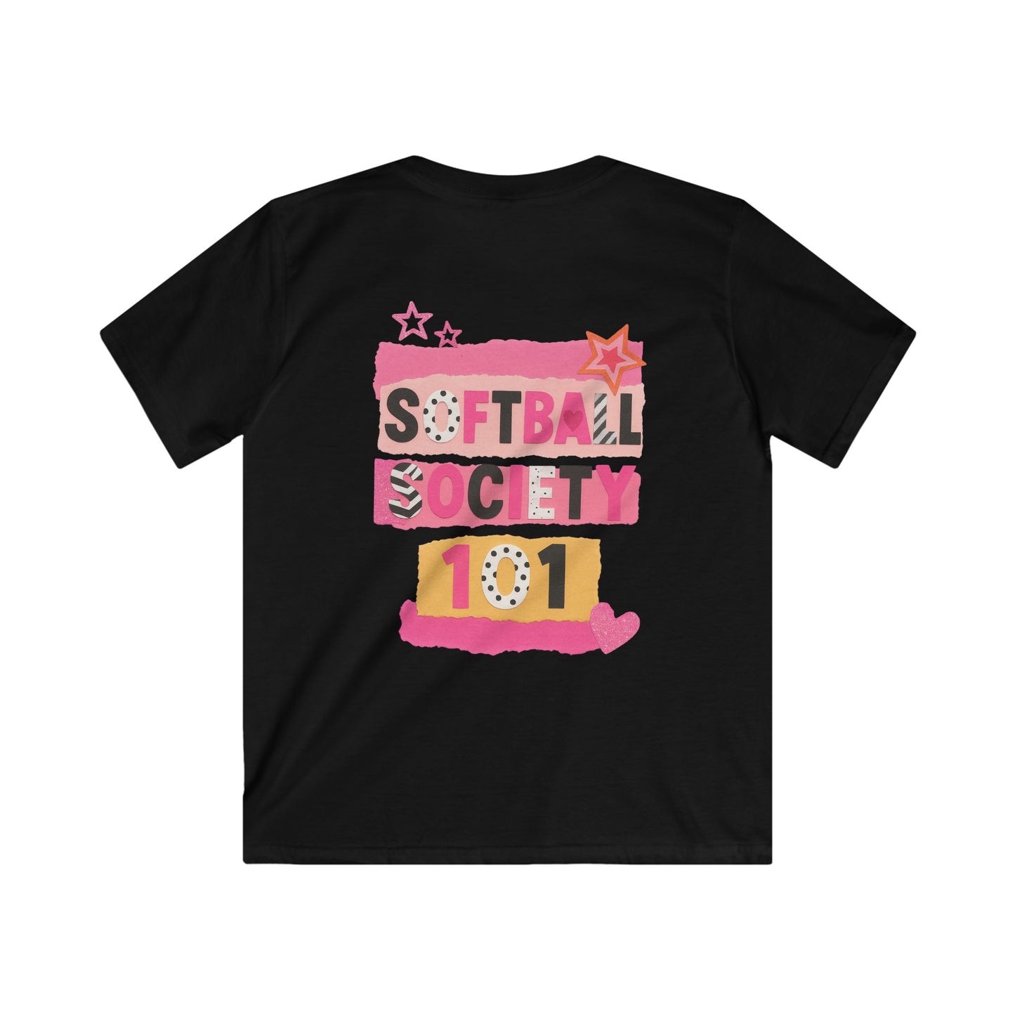 Softball Society 101 Youth Bright Scrapbook Tee