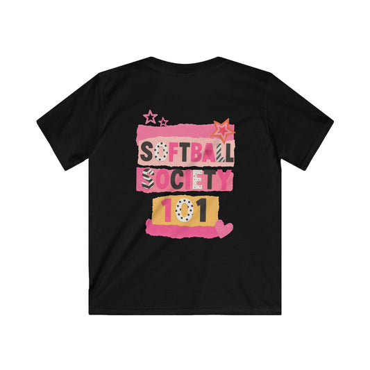 Softball Society 101 Youth Bright Scrapbook Tee