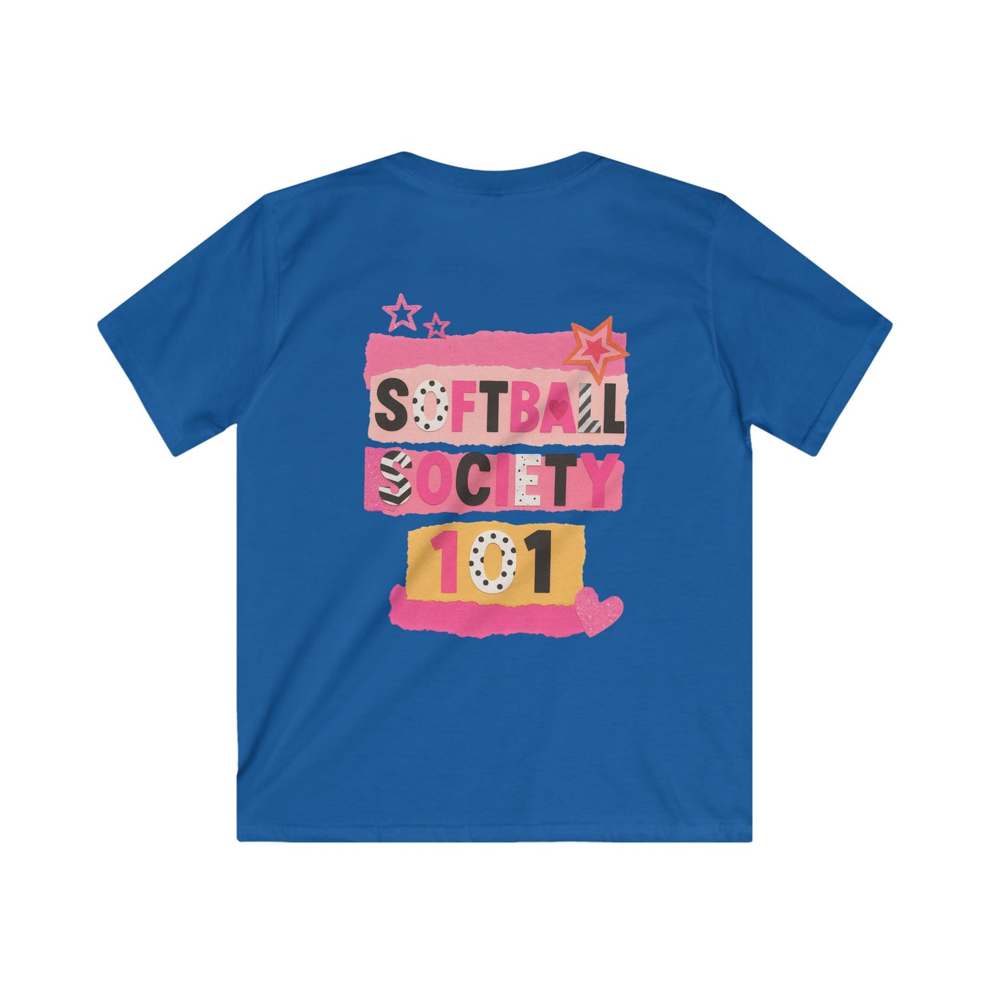 Softball Society 101 Youth Bright Scrapbook Tee