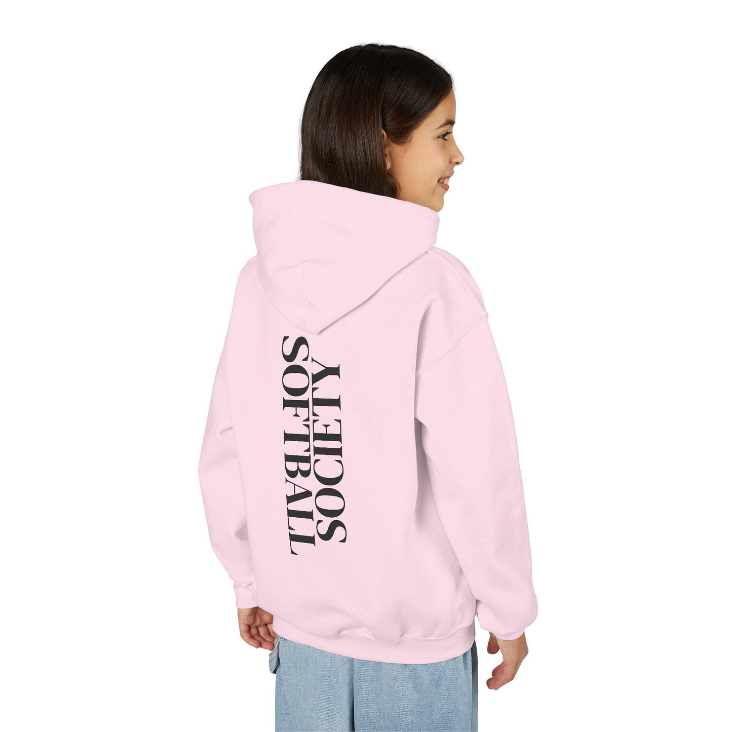 Softball Society 101 Youth Bold Hoodie Black