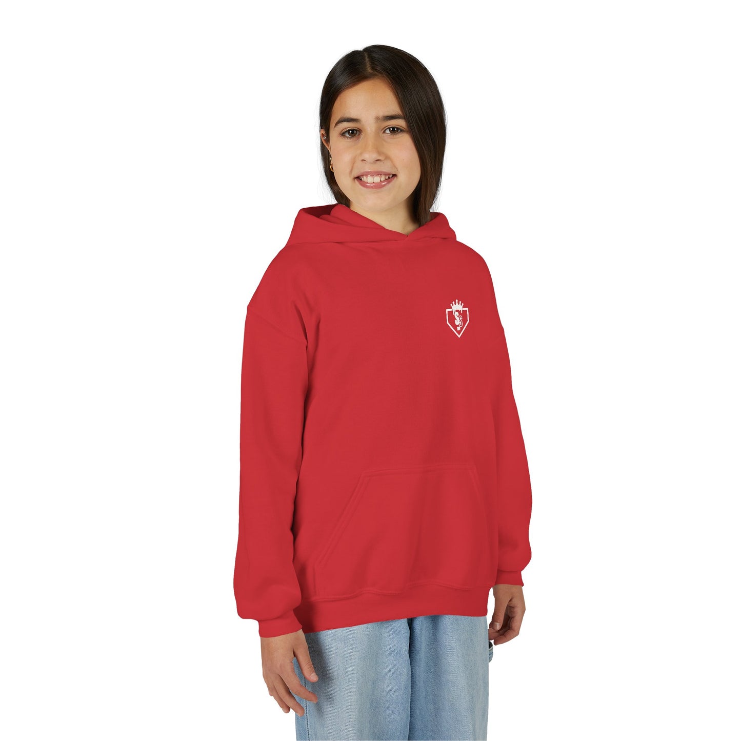 Softball Society 101 Youth Bold Hoodie White