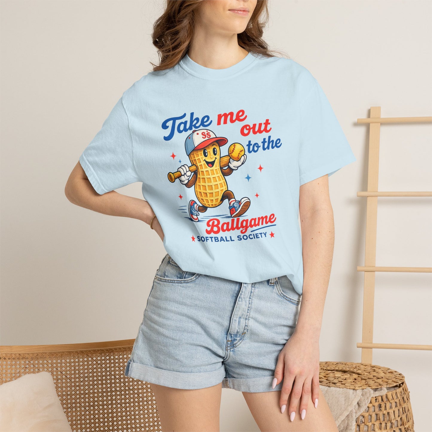 Softball Society “Take Me Out to the Ballgame” Tee (Adult)