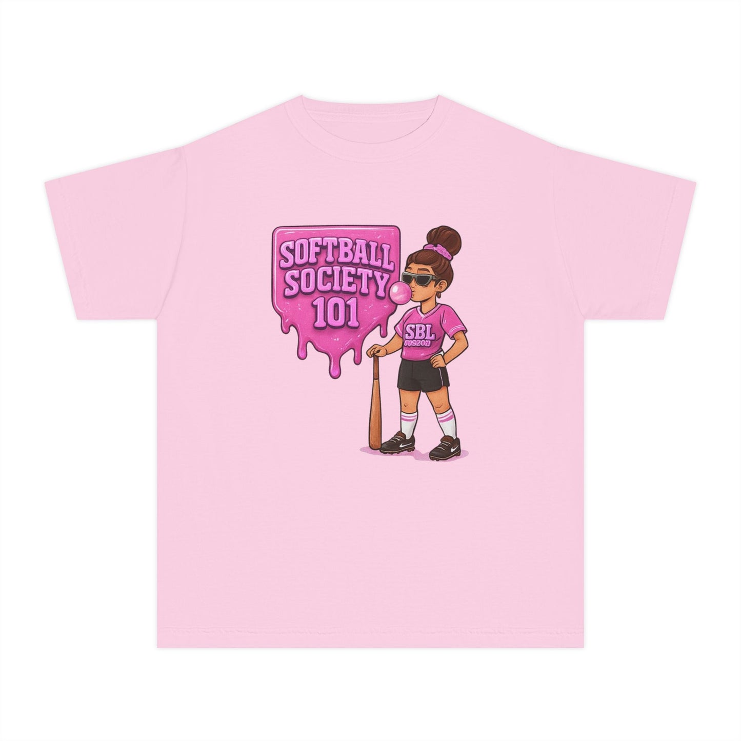 Softball Society Youth Bubble Gum Tee