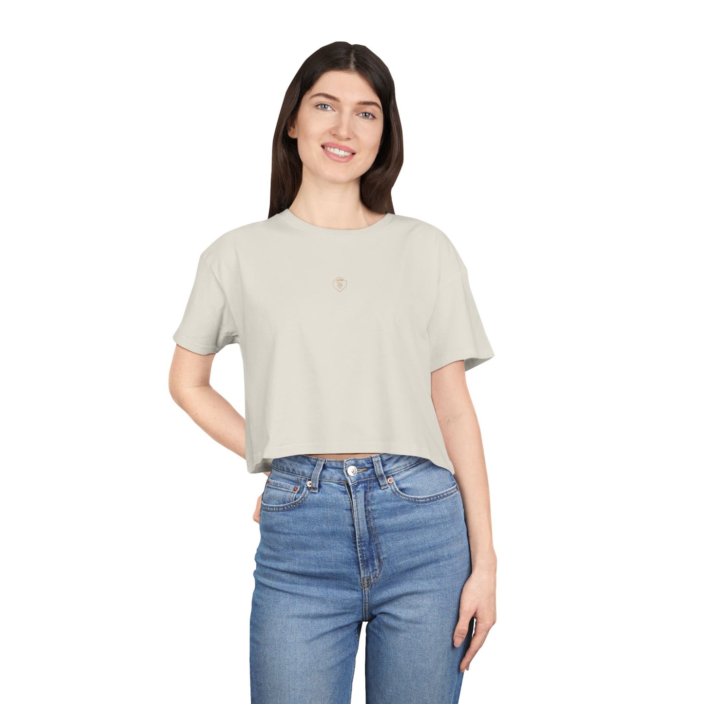 Cropped Tee - Ecru (Adult)
