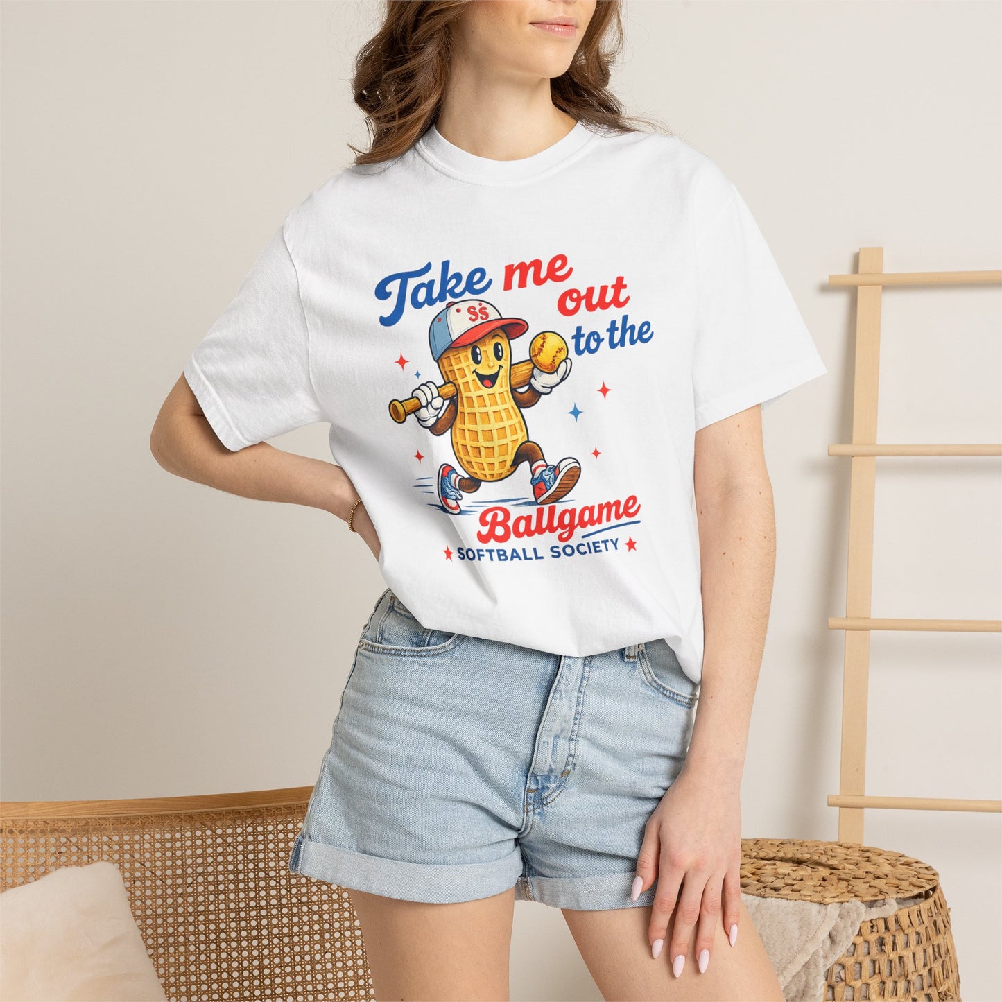 Softball Society “Take Me Out to the Ballgame” Tee (Adult)